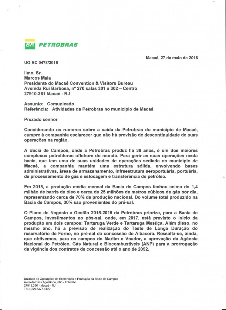 PETROBRAS CVB 1 001